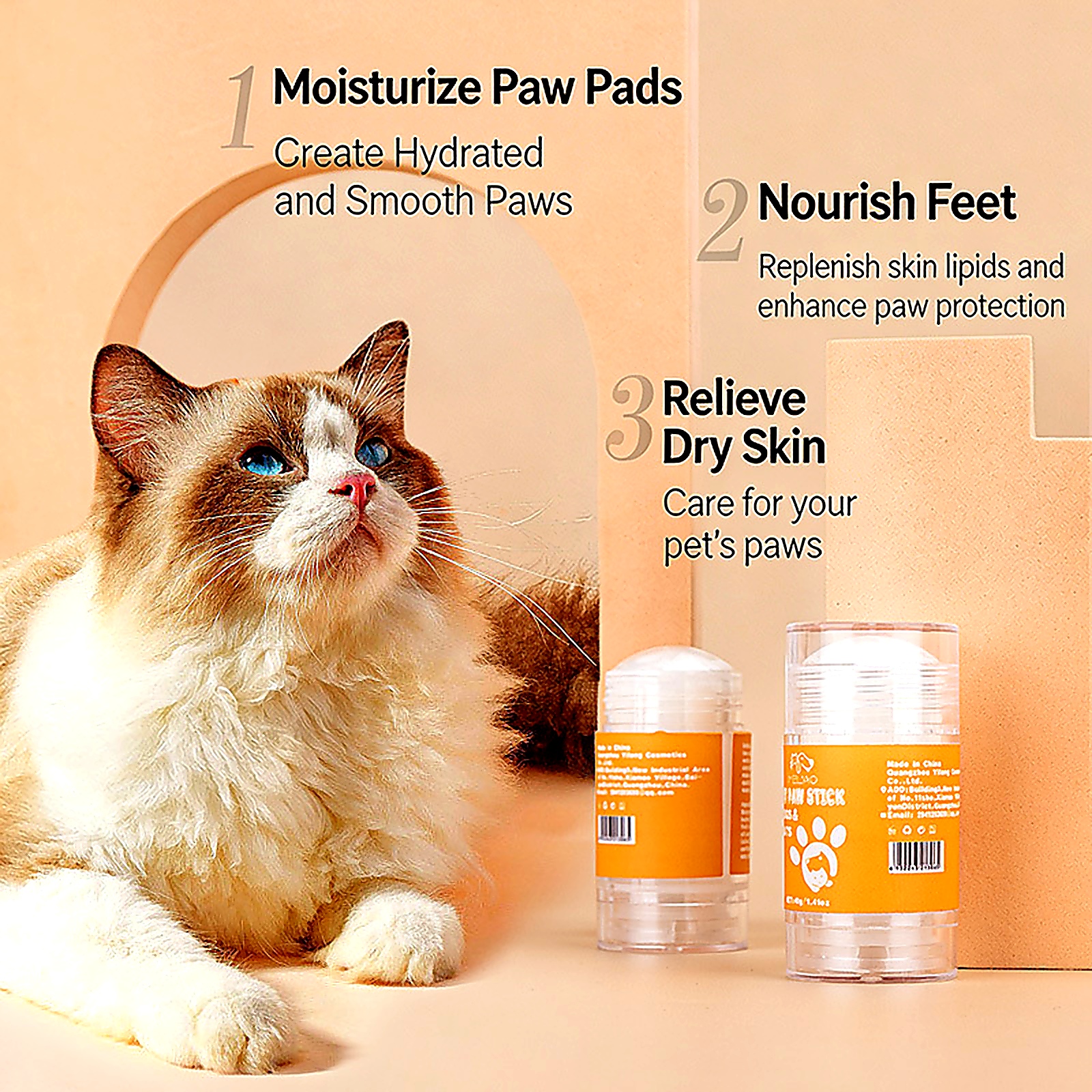OYOUHOOL Pet Paw Balm 40g – Moisturizing Paw Protection Stick for Dogs & Cats - 图片 2